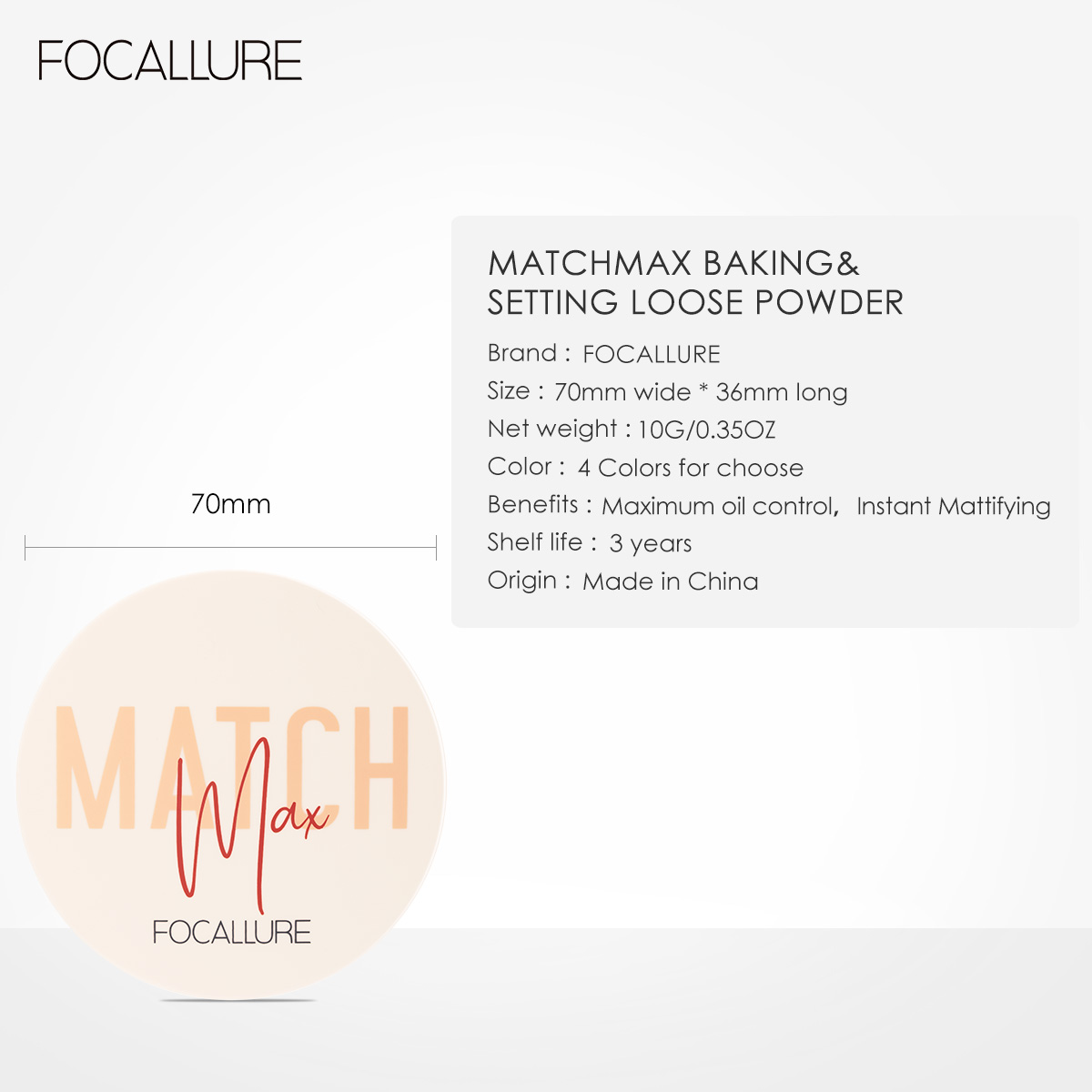 Focallure MatchMax Baking &Setting Powder-