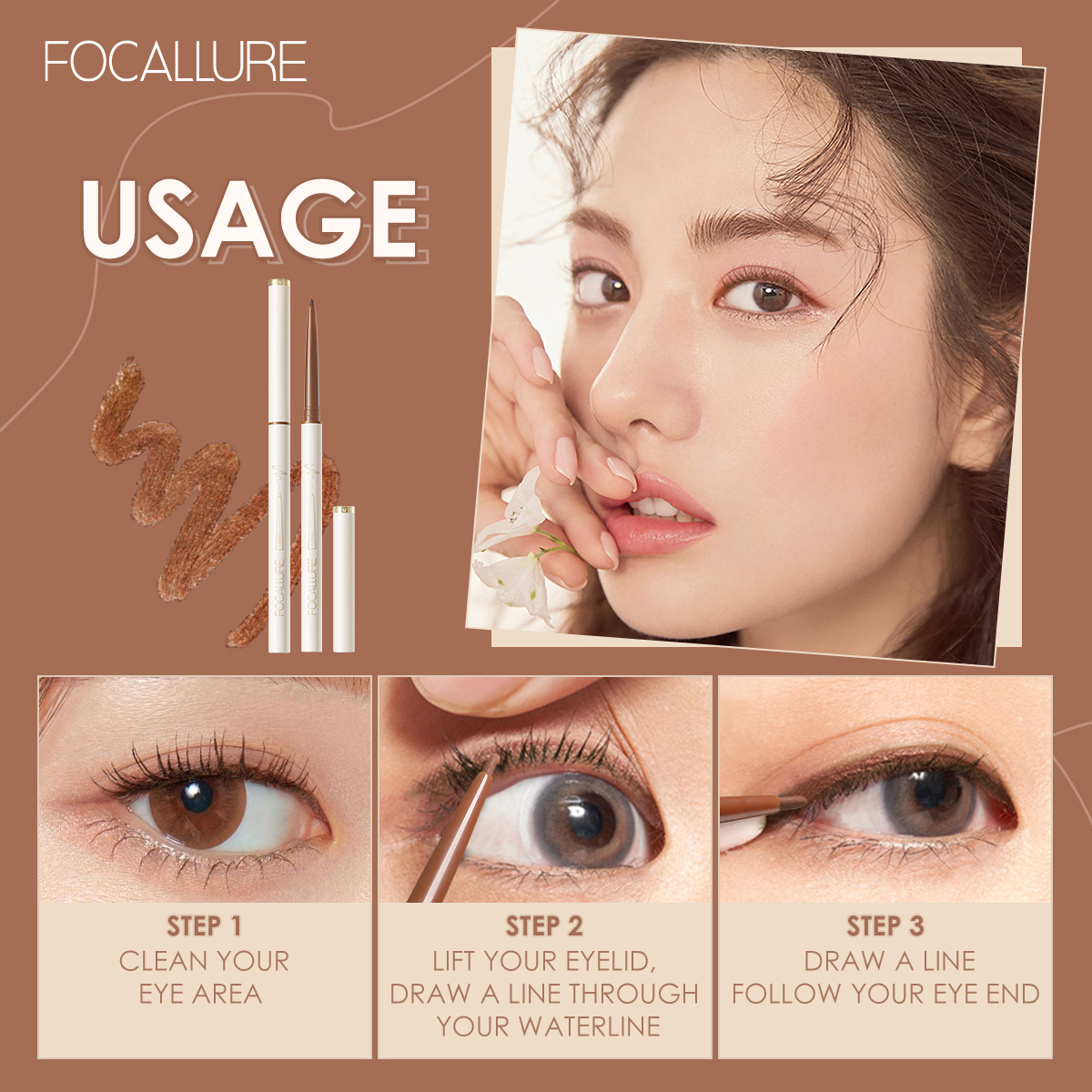 focallure gel eyeliner,fa 24