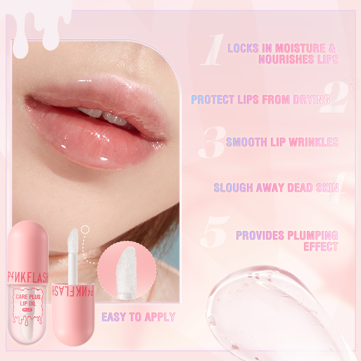 Pink Flash Care Plus Lip Oil