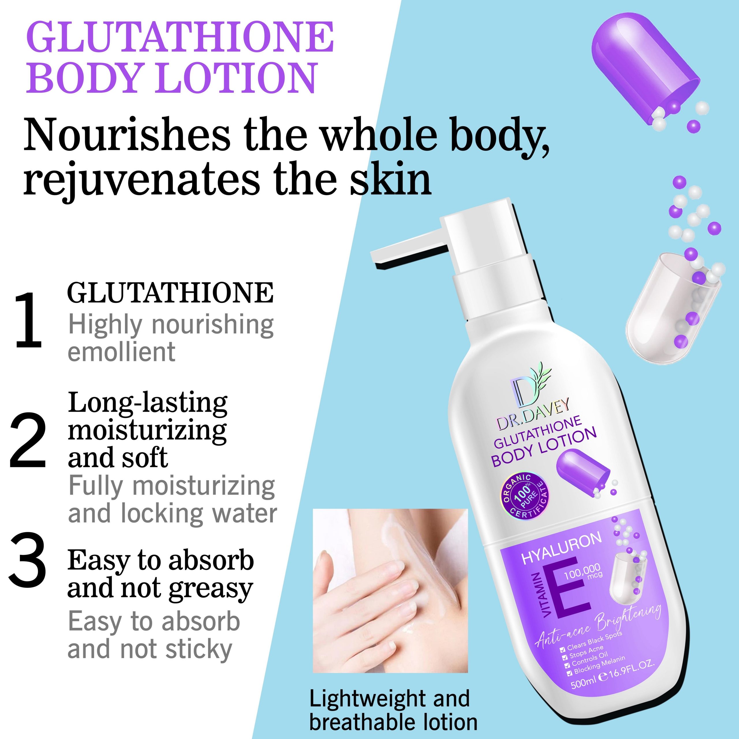Glutathione Vitamin E body lotion